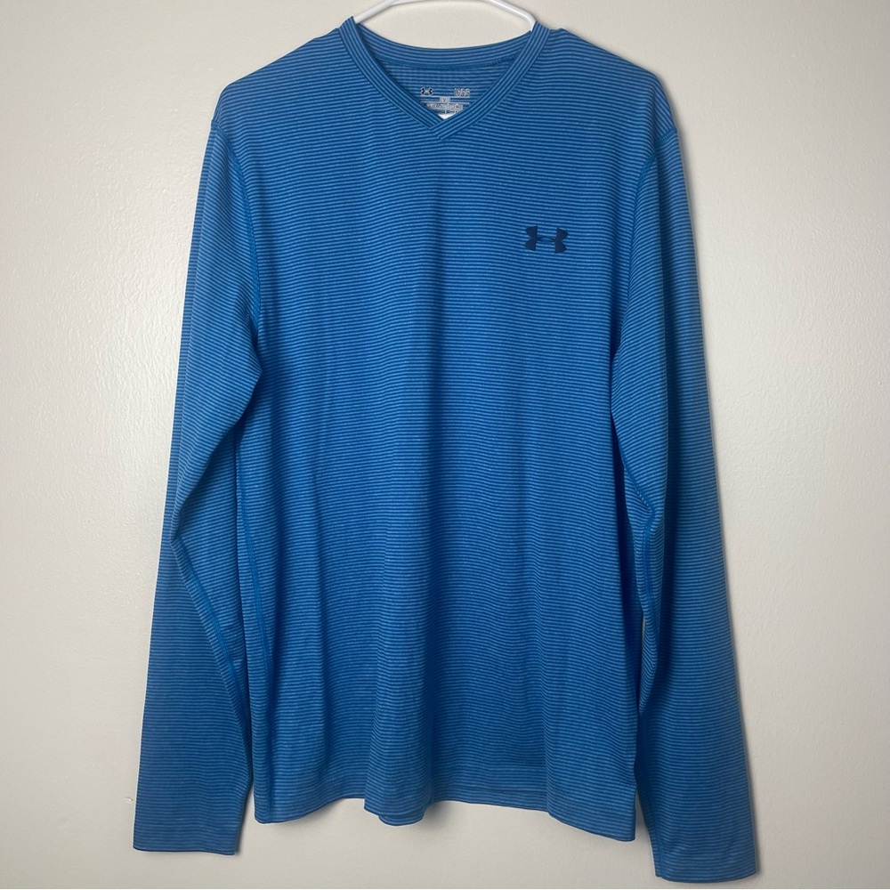 Under Armour ColdGear or HeatGear fitted V-neck long-sleeve athletic shirt